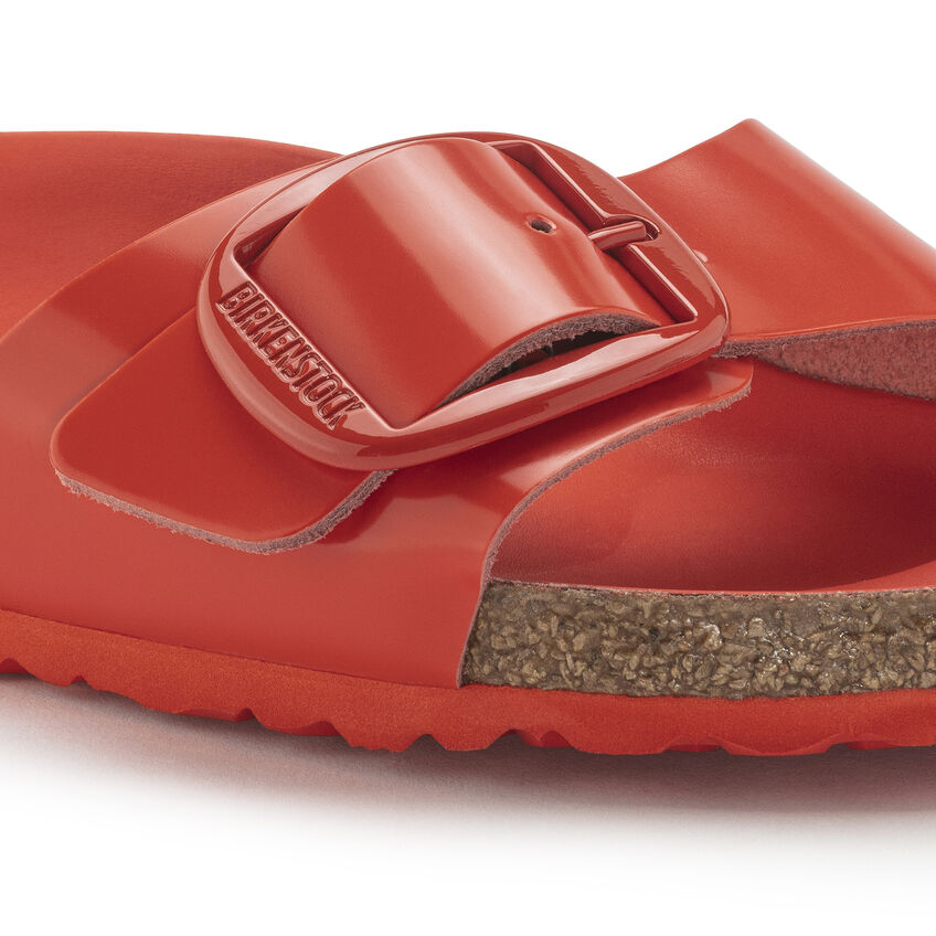 Birkenstock MADRID BIG BUCKLE NATURAL LEATHER PATENT